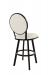 Wesley Allen's Marquis Modern Black Swivel Bar Stool with Round Back - Back View