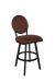 Wesley Allen's Marquis Black Swivel Bar Stool with Red Seat and Back Vinyl