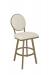 Wesley Allen's Marquis Modern Gold Swivel Bar Stool with Round Back