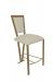 Metal Finish: Opaque Gold • Seat and Back Cushion: Chalk, fabric