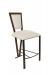 Wesley Allen's Odyssey Bronze Modern Bar Stool with Back