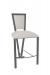 Wesley Allen's Odyssey Silver Gray Modern Bar Stool with Back