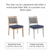 IH Seating Claire Dining Chair in Wood Finish and Powder-Coat Finish