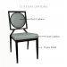 Customize chair stool by selecting your seat and back cushion as well as frame finish.