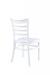 IH Seating Skye Outdoor White Dining Chair with Ladder Back - Back View