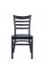 IH Seating Skye Outdoor Black Dining Chair with Ladder Back - Front View