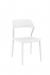 IH Seating Sierra White Modern Dining Chair with Curved Back