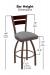 Holland's Thor Stool in Bar Height - Dimensions