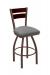 Holland's Thor Bronze Swivel Bar Stool with Gray Seat Cushion