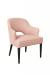 Style Upholstering's #47 Black Wood Dining Chair with Powder Pink Leather