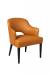 Style Upholstering's #47 Luxury Dining Armchair in Black Wood and Camel Leather