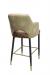 IH Seating Alaric Metal Bar Stool with Brown Vinyl and Arms - Back Side View