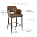 Customize this stool by selecting your seat and back cushion, alternate back cushion, frame finish, metal footplate finish, and leg ferrule finish.