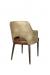 IH Seating's Alaric Mid Century Modern Dining Chair with Padded Arms - Back View