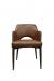 IH Seating's Alaric Mid Century Modern Dining Chair with Padded Arms - Front View