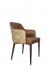 IH Seating's Alaric Mid Century Modern Dining Chair with Padded Arms - Side Front View