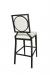 IH Seating Orla Art Deco Black and White Bar Stool with Oval Back - Back View