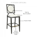 Customize this stool by selecting your seat and back cushion, frame finish, and metal footplate finish.