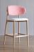 IH Seating Daphne Scandinavian Modern Bar Stool in Pink and White