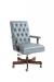 Style Upholstering's 801AS Executive Chair with Tufting and Padded Arms - Coastal Colonial Colors