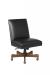 Style Upholstering's 807S Tilt Swivel Dining Chair in Black Leather