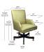 Style Upholstering's 800AS Dining Chair Dimensions