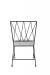 Wesley Allen's Stella Modern Gray Dining Chair with X Back - Back View