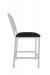 Metal Finish: Opaque Light Silver • Back Cushion: Zen Dawn, fabric • Seat Cushion: Ford Black, vinyl • Shown at Bar Height