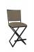 Wesley Allen's Kora Black Modern Bar Stool with Fabric