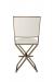 Wesley Allen's Kora Copper Modern Bar Stool with Back and X Base - Back