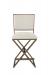 Wesley Allen's Kora Copper Modern Bar Stool with Back and X Base - Front