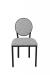 Wesley Allen's Marquis Black Upholstered Dining Chair with Round Back