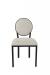 Wesley Allen's Marquis Brown Classic Upholstered Dining Chair with Round Back