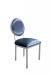 Wesley Allen's Marquis Traditional Metal Dining Chair with Oval Back in White and Blue