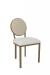 Wesley Allen's Marquis Gold and White Dining Chair with Oval Back