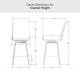 Amisco's Dorian Dimensions for Counter Height