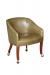 Style Upholstering's 5633 Upholstered Dining Chair with Curved Back and Chrome Casters