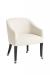 Style Upholstering's 5633C Classic Cream and Black Caster Chair in Chrome