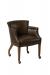Style Upholstering's 6699 Luxury Brown Leather Arm Chair with Casters