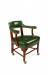 Style Upholstering's 695 Traditional Green Leather Club Chair with Nailheads and Arms
