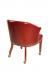 Style Upholstering's 80 Caster Chair in Red Leather - Back View