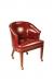 Style Upholstering's 80 Caster Chair in Red Leather