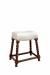 Leathercraft's Apothecary 808 Turned Backless Saddle Counter Stool with Nailhead Trim