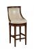 Leathercraft's Ava Traditional Wood Swivel Bar Stool in Brown Leather