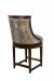 Leathercraft's Ava Transitional Black Wood Swivel Counter Stool in Leather - Back View