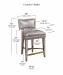 Leathercraft's Edam Counter Height Dimensions