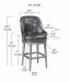 Leathercraft's Hague Bar Height Dimensions