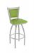 Holland's Hadleigh Silver Swivel Bar Stool in Green