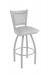 Holland's Hadleigh Silver Swivel Bar Stool in Light Gray