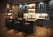 Holland's Hadleigh Swivel Bar Stools in Home Bar in Blue